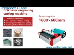 Tête de galvanomètre Machine de découpe laser de gravure de CO2 à caméra CCD volante en ligne