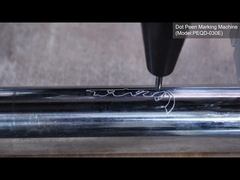 Les machines de marquage à pointe laser parfaites PEQD-030E marquage du logo sur un tube en acier inoxydable de 32 mm