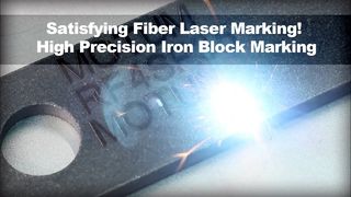 Marquage laser à fibre satisfaisant ! Marquage des blocs de fer de haute précision
