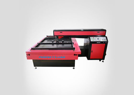 300w 400w zone de travail personnalisée rouge jaune double tête laser CO2 tube laser en verre coupeuse laser